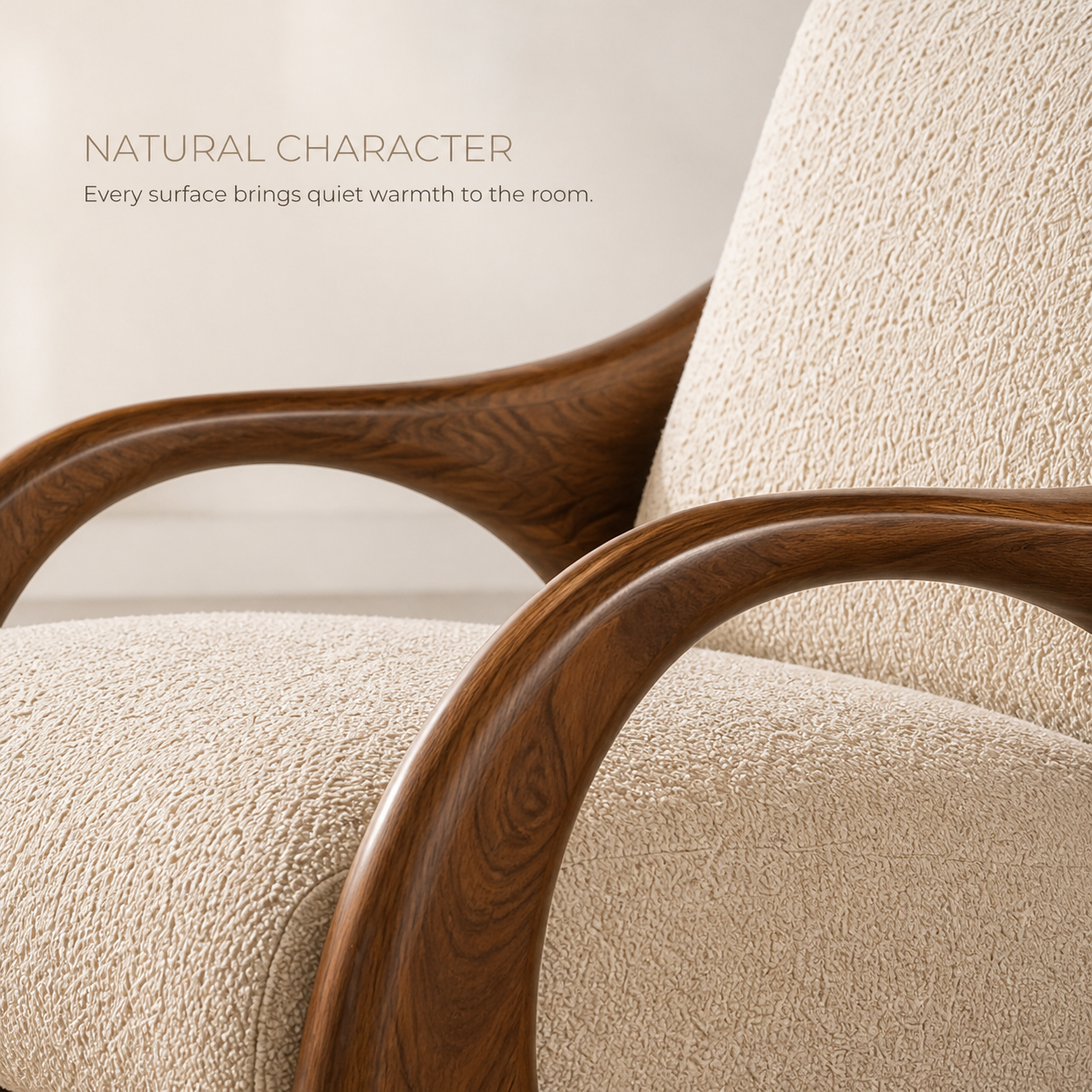 Brielle Sculpted Natural Wood Chair - Design 041 - product image 05