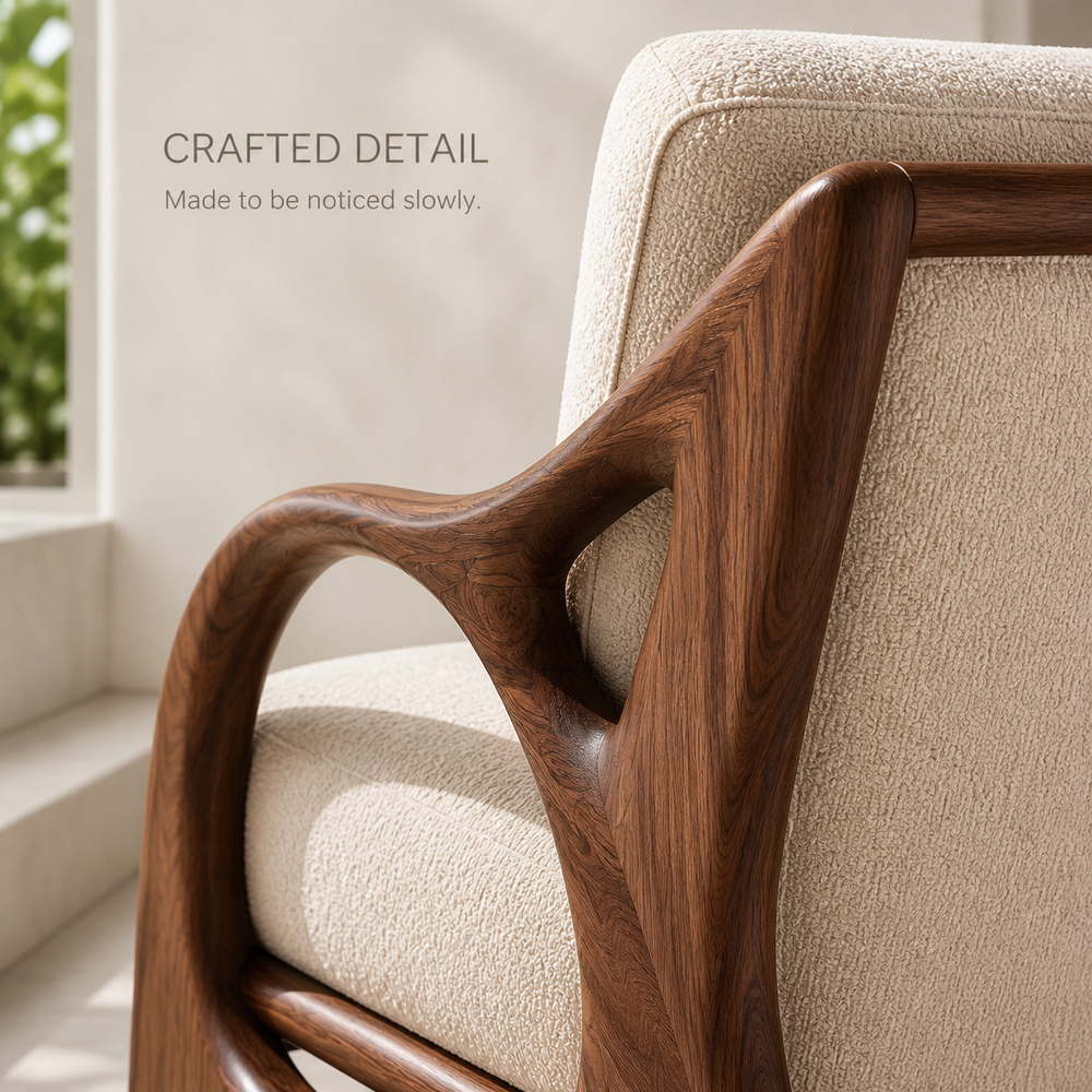 Brielle Sculpted Natural Wood Chair - Design 041 - product image 06