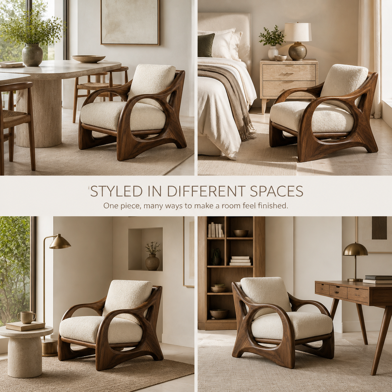Brielle Sculpted Natural Wood Chair - Design 041 - product image 10
