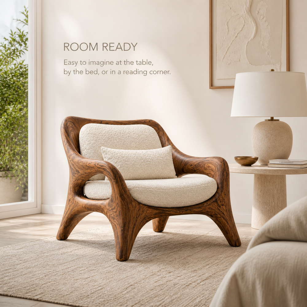 Marin Curved Natural Wood Lounge Chair - Design 042 - product image 04
