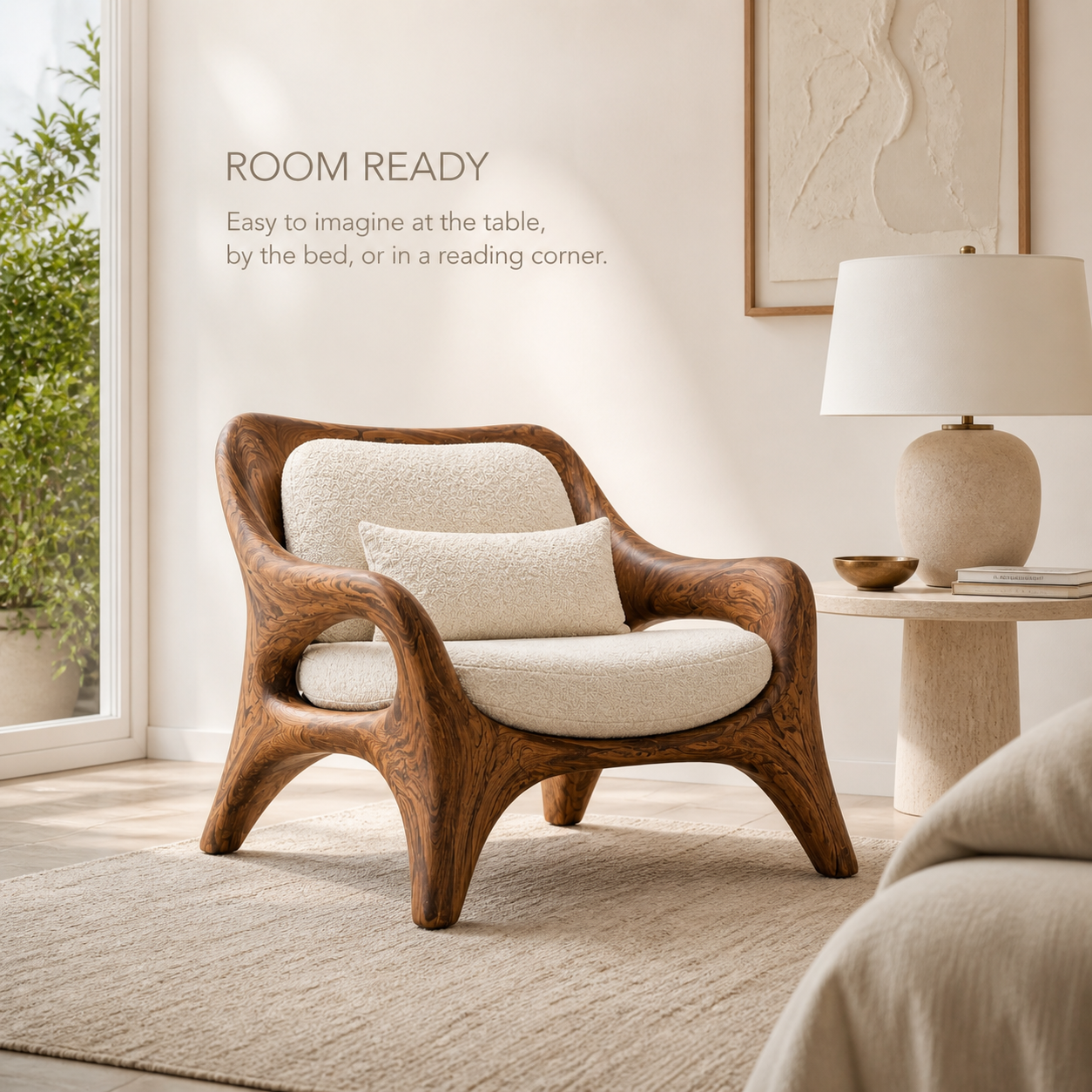 Marin Curved Natural Wood Lounge Chair - Design 042 - product image 04