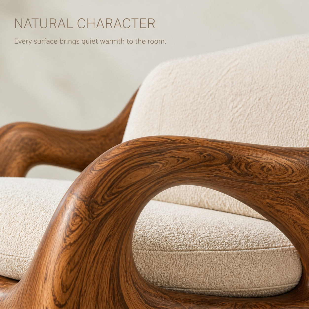 Marin Curved Natural Wood Lounge Chair - Design 042 - product image 05