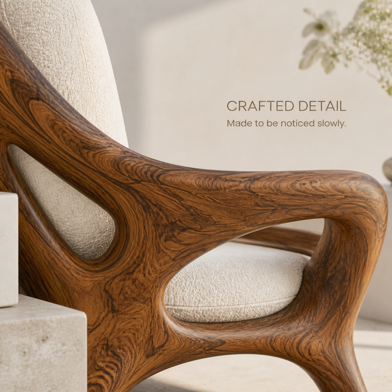 Marin Curved Natural Wood Lounge Chair - Design 042 - product image 06