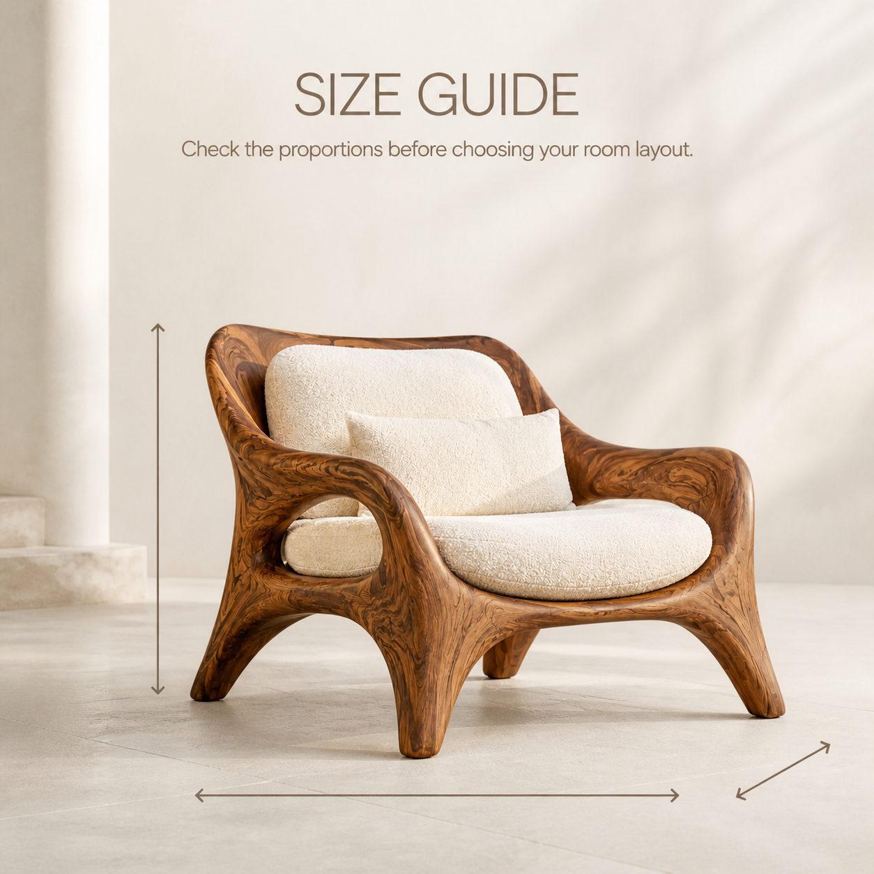 Marin Curved Natural Wood Lounge Chair - Design 042 - product image 08