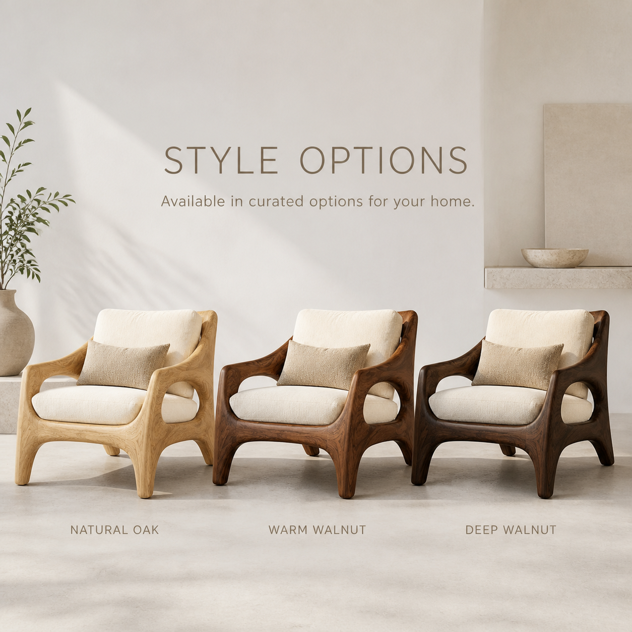 Selene Rounded Natural Wood Accent Chair - Design 043 - product image 11