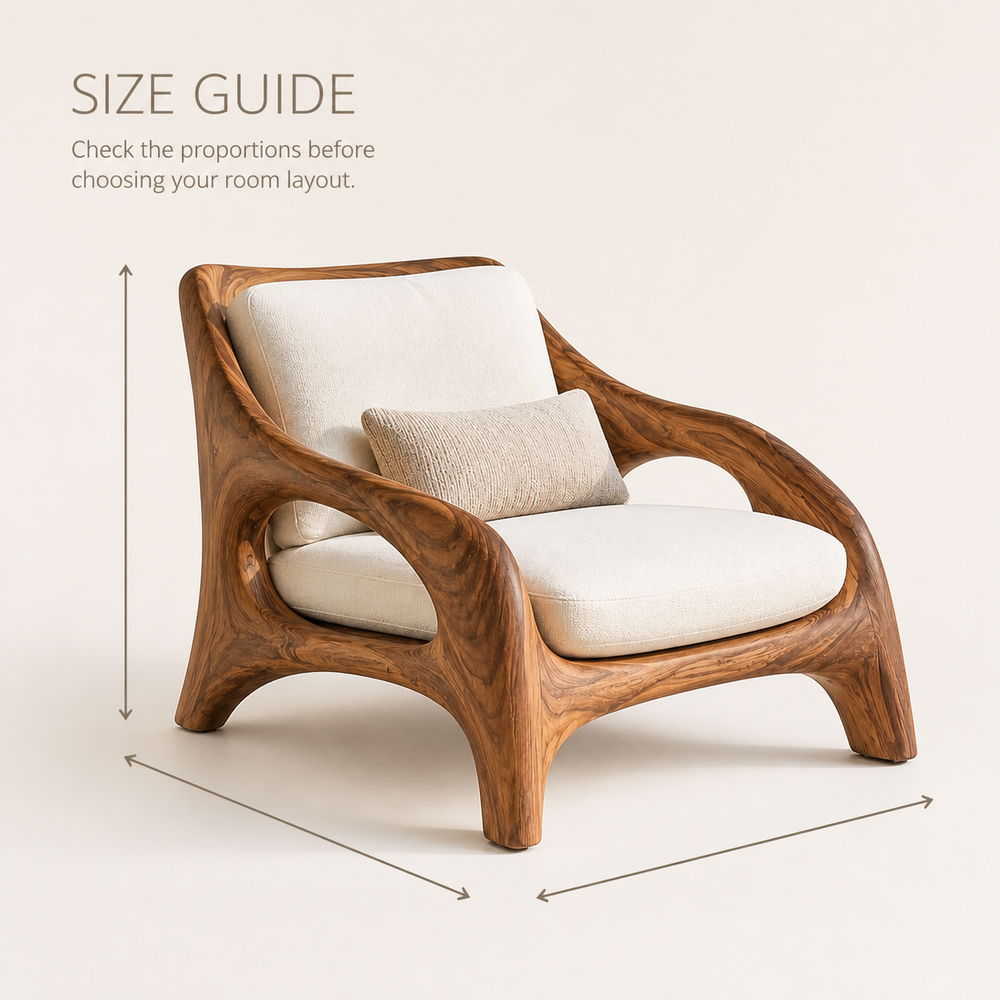 Alden Sculptural Natural Wood Lounge Chair - Design 044 - product image 08
