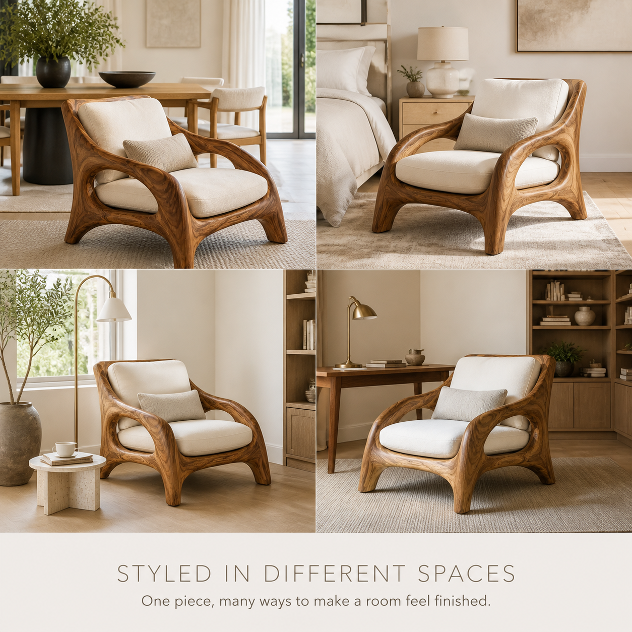 Alden Sculptural Natural Wood Lounge Chair - Design 044 - product image 10