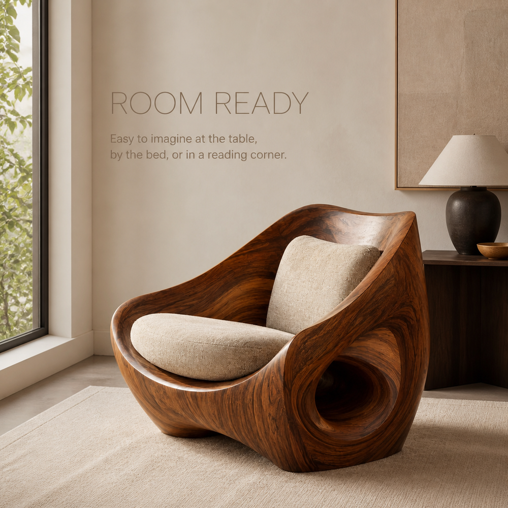 Mira Organic Natural Wood Lounge Chair - Design 045 - product image 04