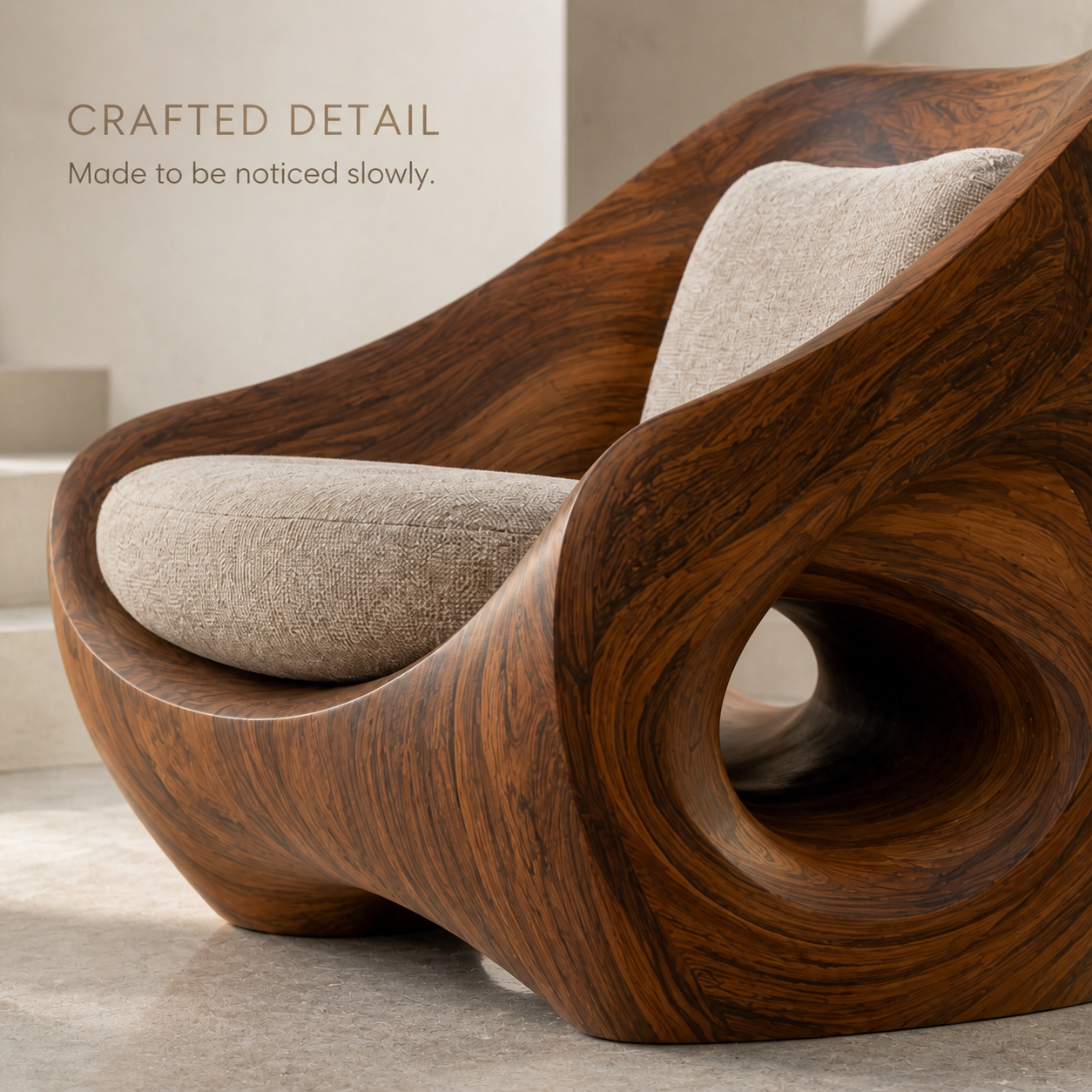 Mira Organic Natural Wood Lounge Chair - Design 045 - product image 06