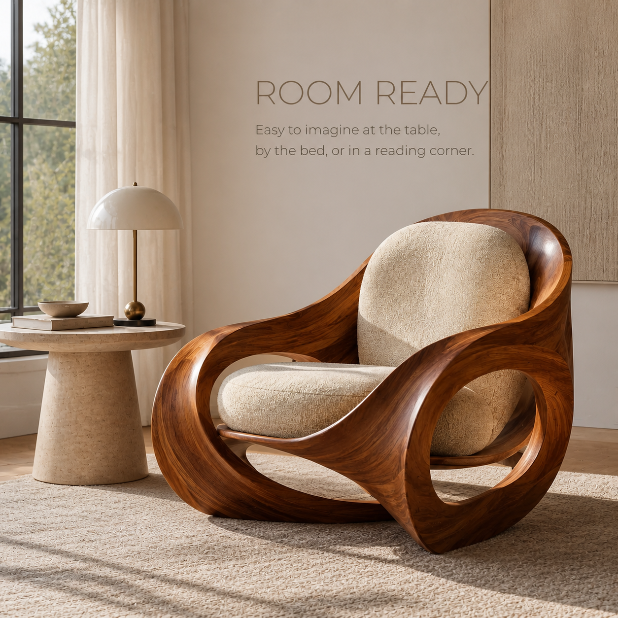 Rowan Hollow Form Natural Wood Chair - Design 046 - product image 04