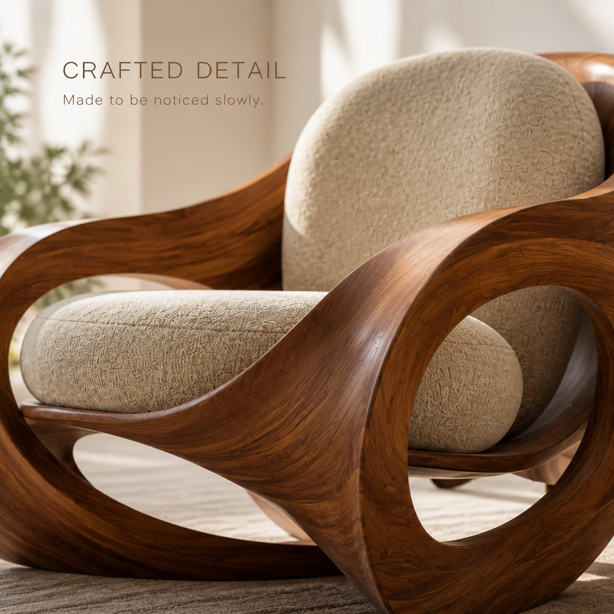 Rowan Hollow Form Natural Wood Chair - Design 046 - product image 06