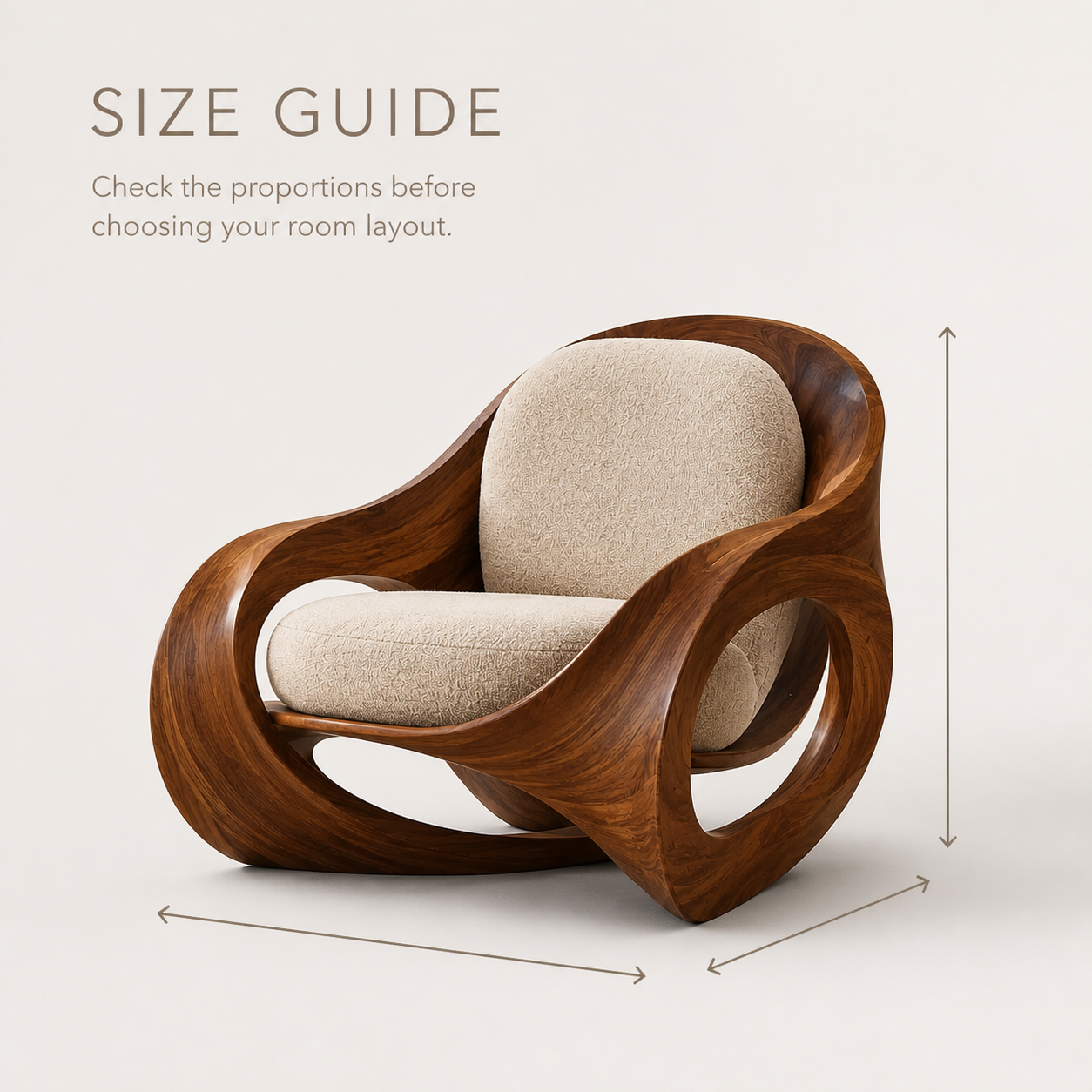 Rowan Hollow Form Natural Wood Chair - Design 046 - product image 08