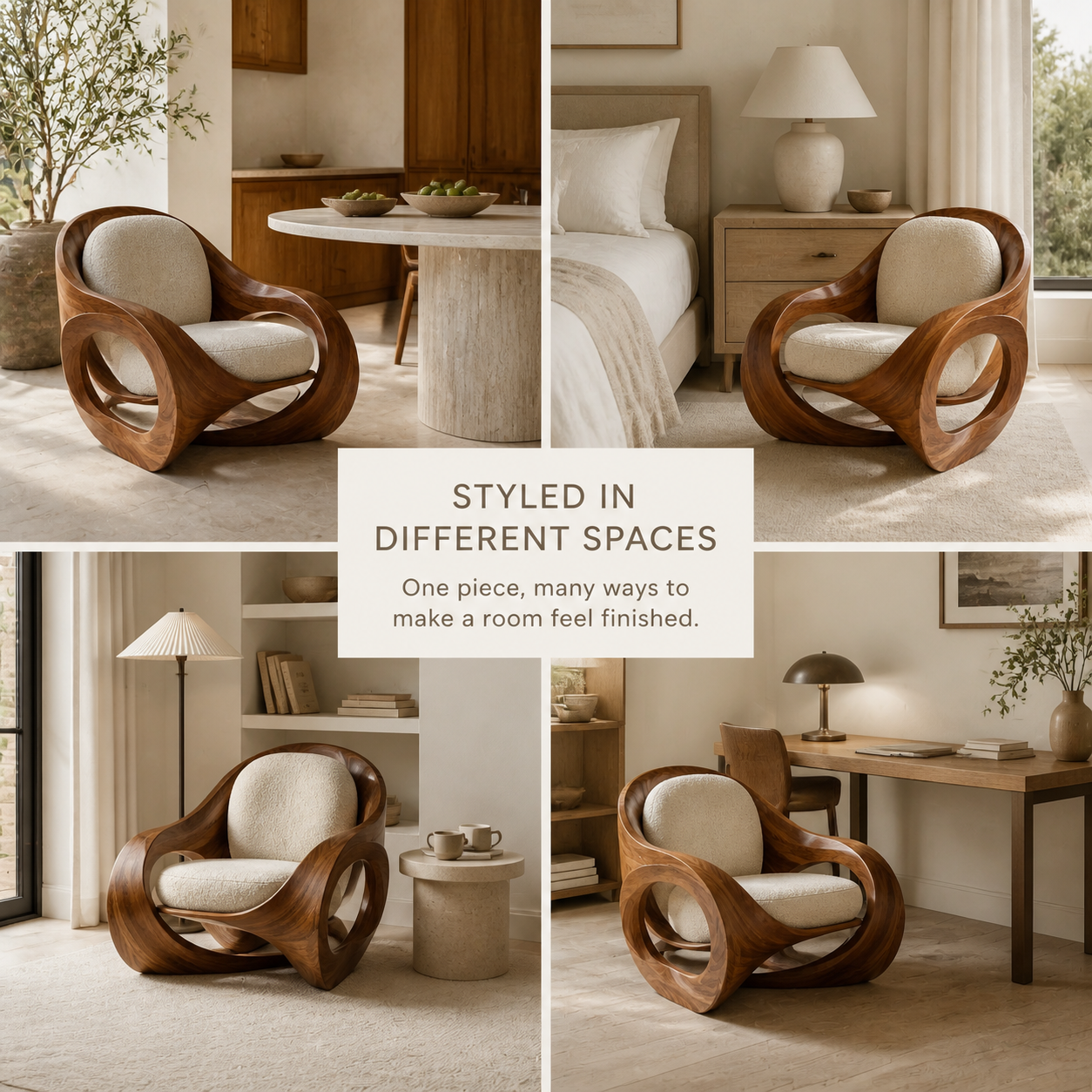 Rowan Hollow Form Natural Wood Chair - Design 046 - product image 10