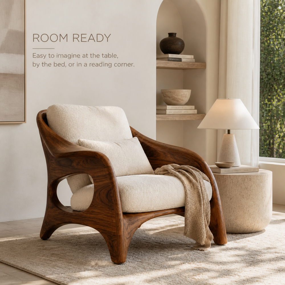 Liora Warm Natural Wood Accent Chair - Design 047 - product image 04