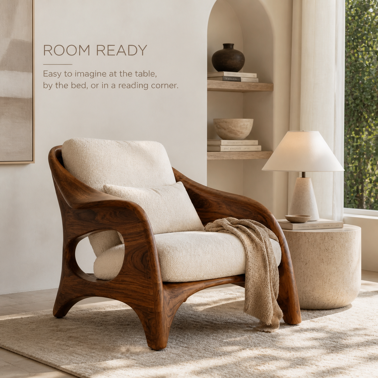 Liora Warm Natural Wood Accent Chair - Design 047 - product image 04