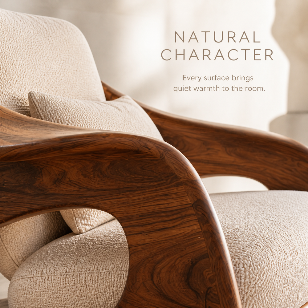 Liora Warm Natural Wood Accent Chair - Design 047 - product image 05