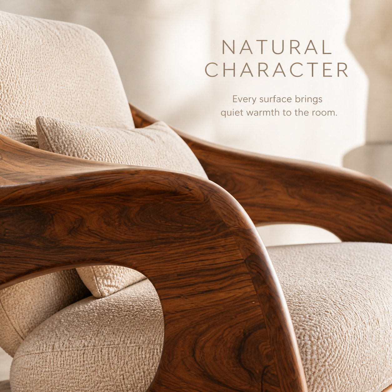 Liora Warm Natural Wood Accent Chair - Design 047 - product image 05
