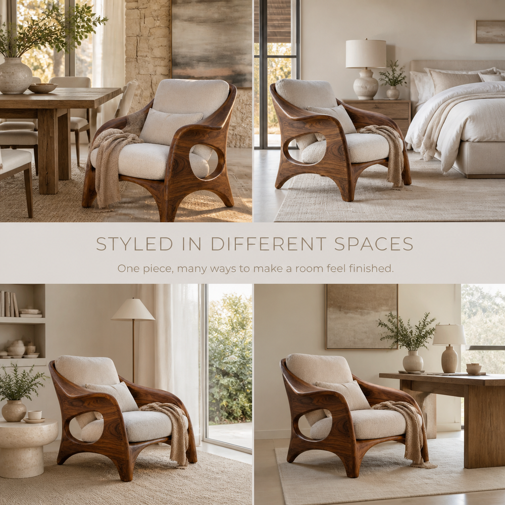 Liora Warm Natural Wood Accent Chair - Design 047 - product image 10