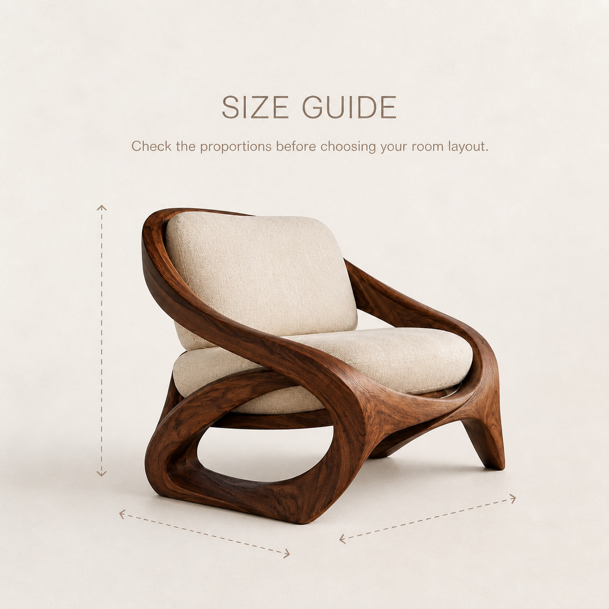Soren Rounded Natural Wood Lounge Chair - Design 048 - product image 08