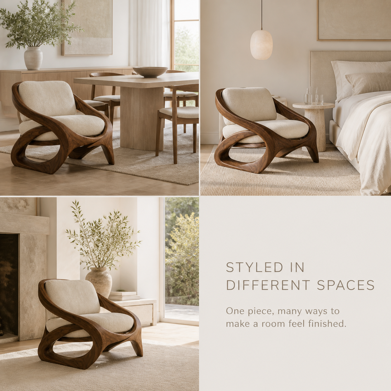 Soren Rounded Natural Wood Lounge Chair - Design 048 - product image 10