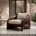 Elara Gallery Natural Wood Accent Chair - Design 049 - main view