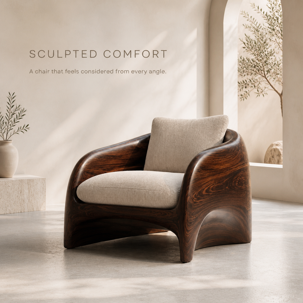 Elara Gallery Natural Wood Accent Chair - Design 049 - product image 03