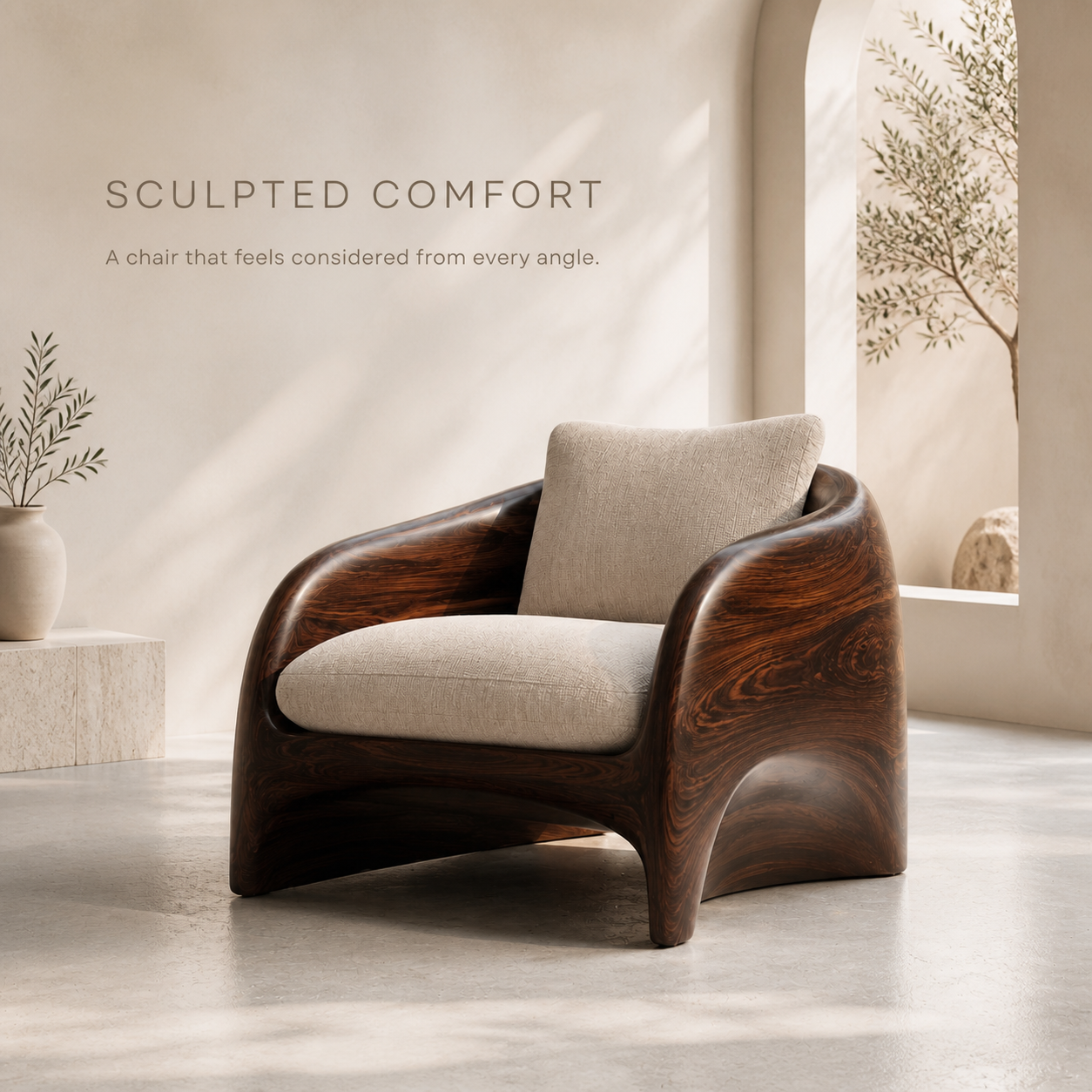 Elara Gallery Natural Wood Accent Chair - Design 049 - product image 03