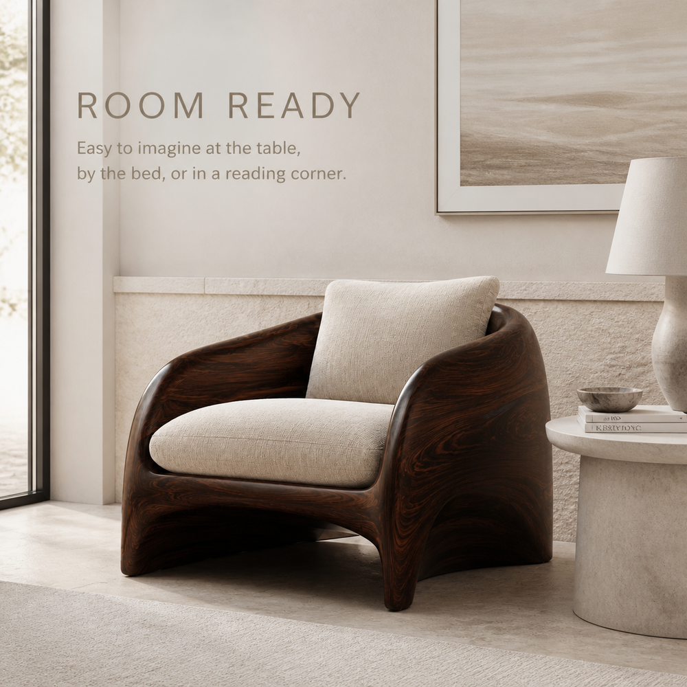 Elara Gallery Natural Wood Accent Chair - Design 049 - product image 04