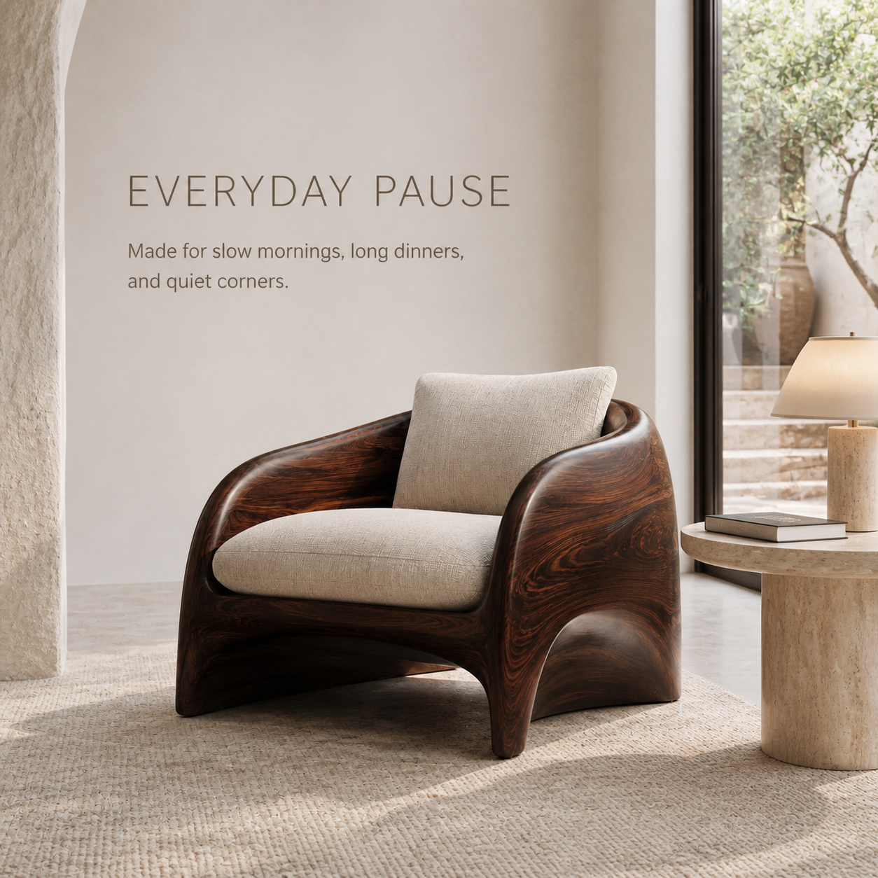 Elara Gallery Natural Wood Accent Chair - Design 049 - product image 07