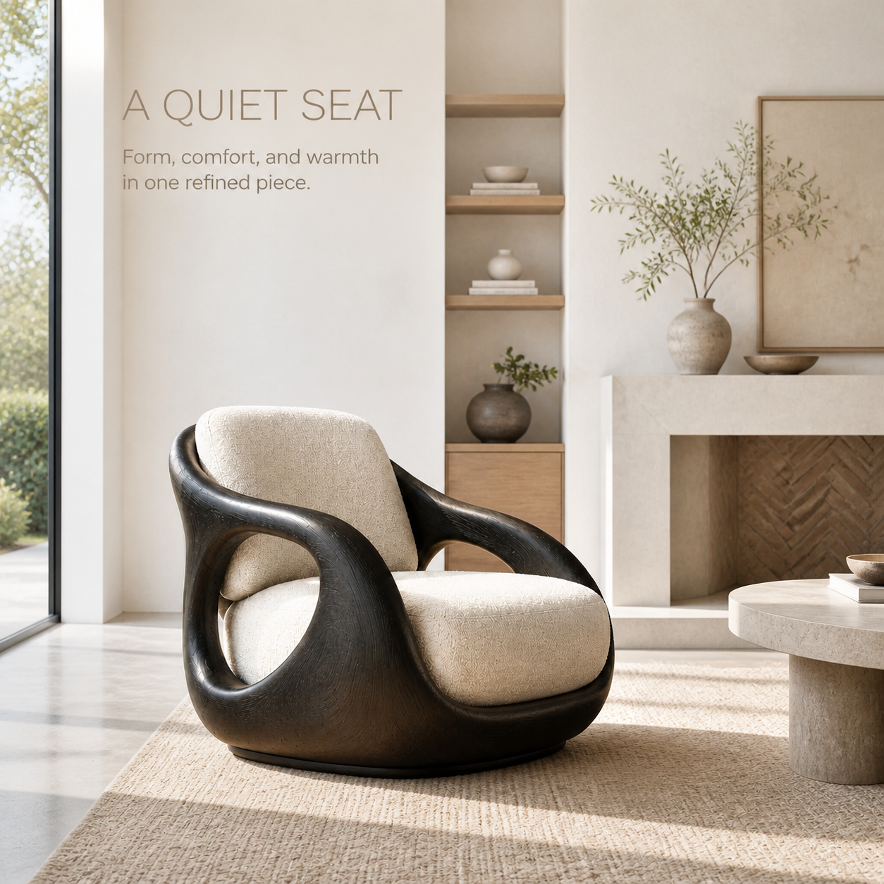 Veyra Soft Curve Natural Wood Chair - Design 050 - product image 02