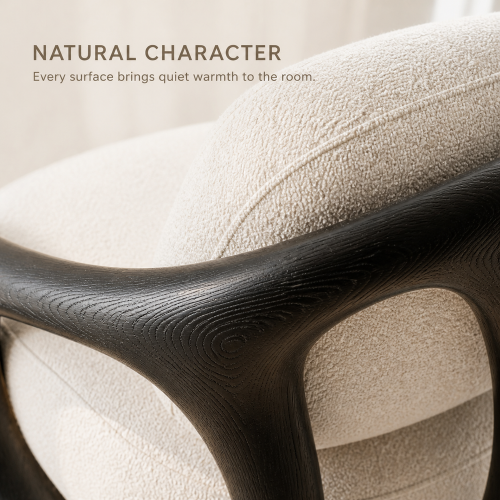 Veyra Soft Curve Natural Wood Chair - Design 050 - product image 05