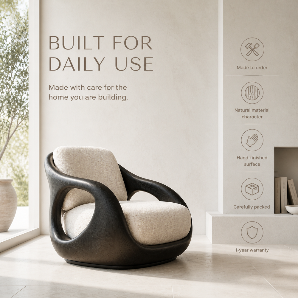 Veyra Soft Curve Natural Wood Chair - Design 050 - product image 09