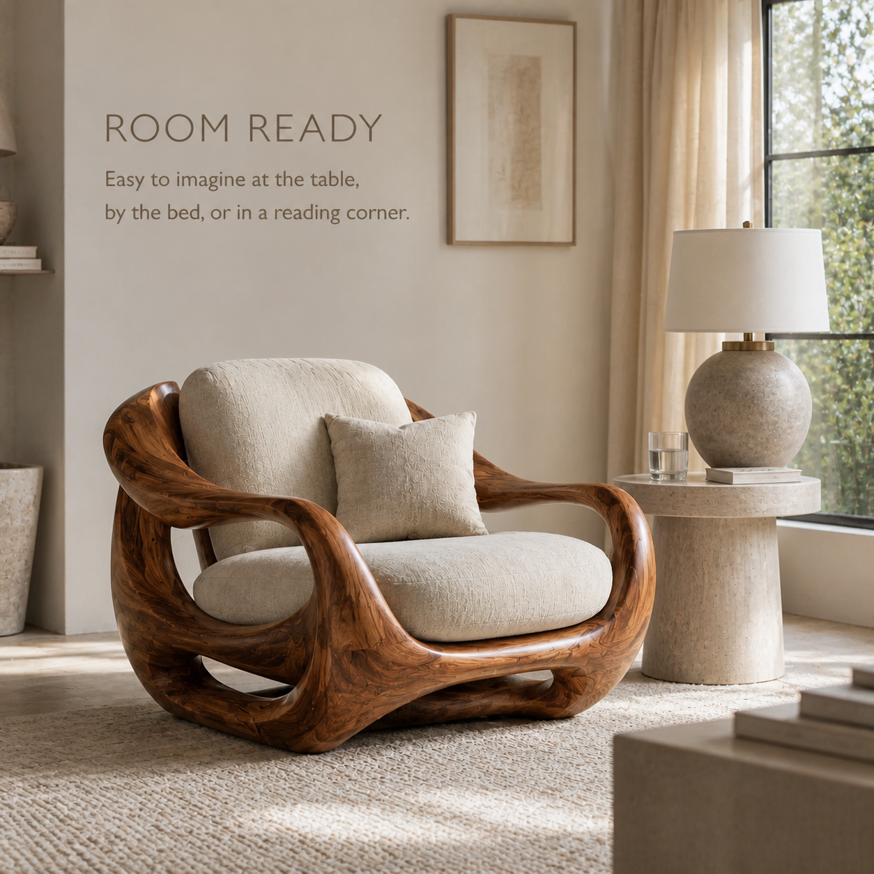 Calder Organic Modern Natural Wood Chair - Design 051 - product image 04