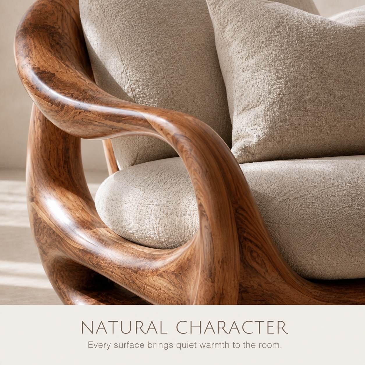 Calder Organic Modern Natural Wood Chair - Design 051 - product image 05