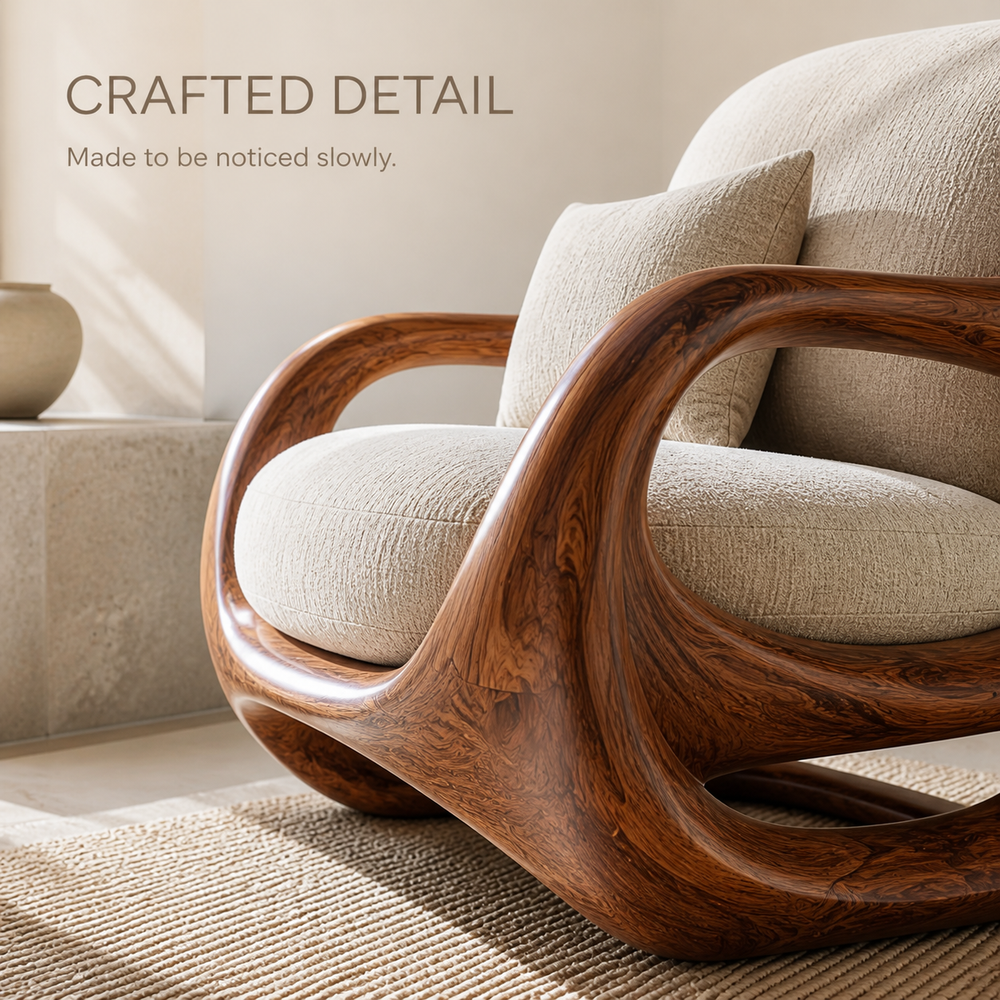 Calder Organic Modern Natural Wood Chair - Design 051 - product image 06