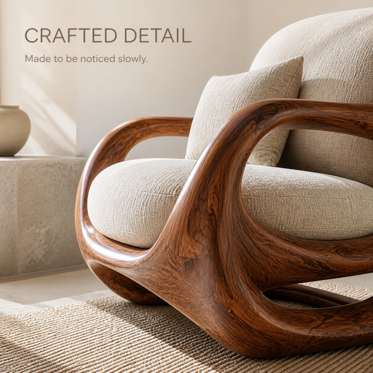 Calder Organic Modern Natural Wood Chair - Design 051 - product image 06