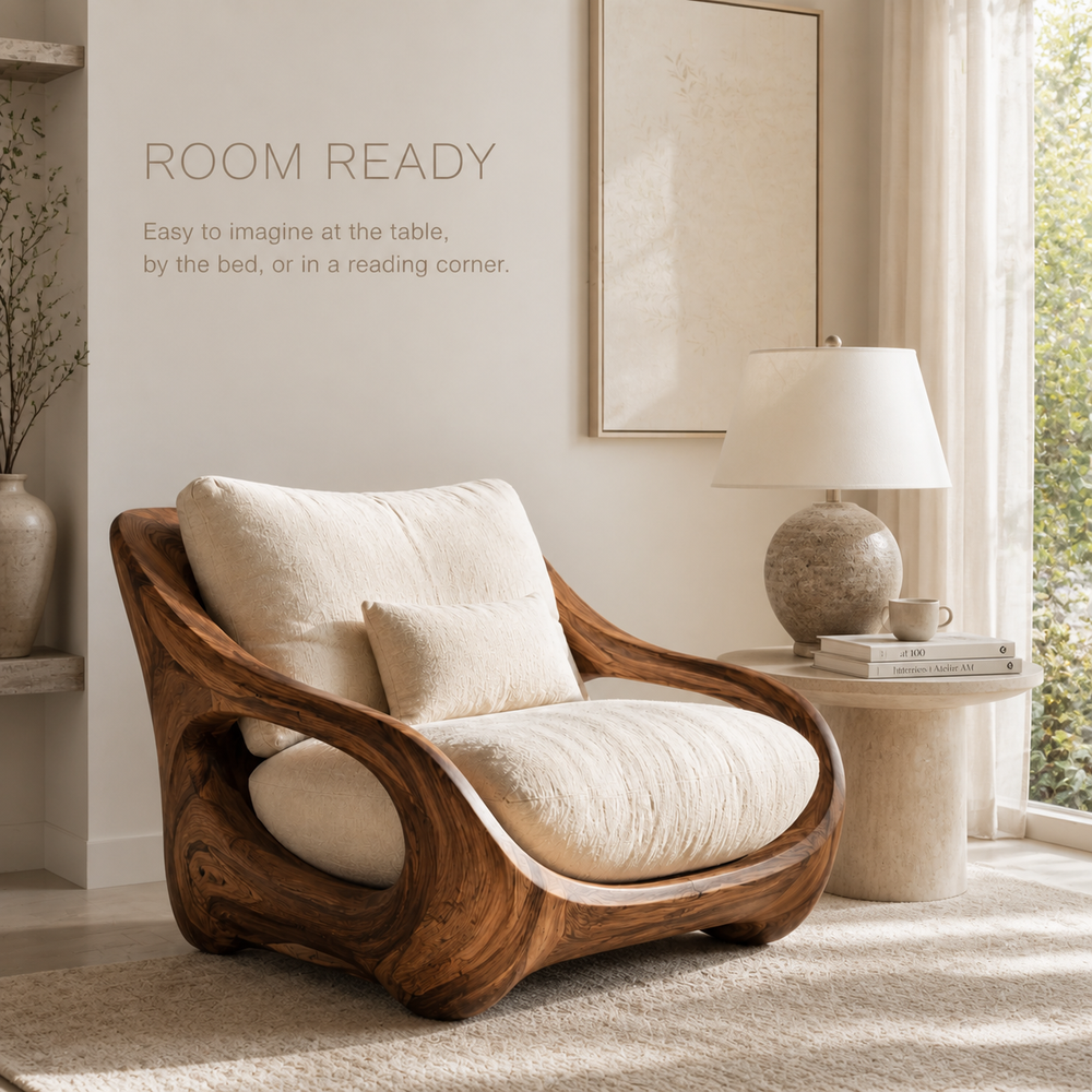 Nolan Arc Natural Wood Lounge Chair - Design 052 - product image 04