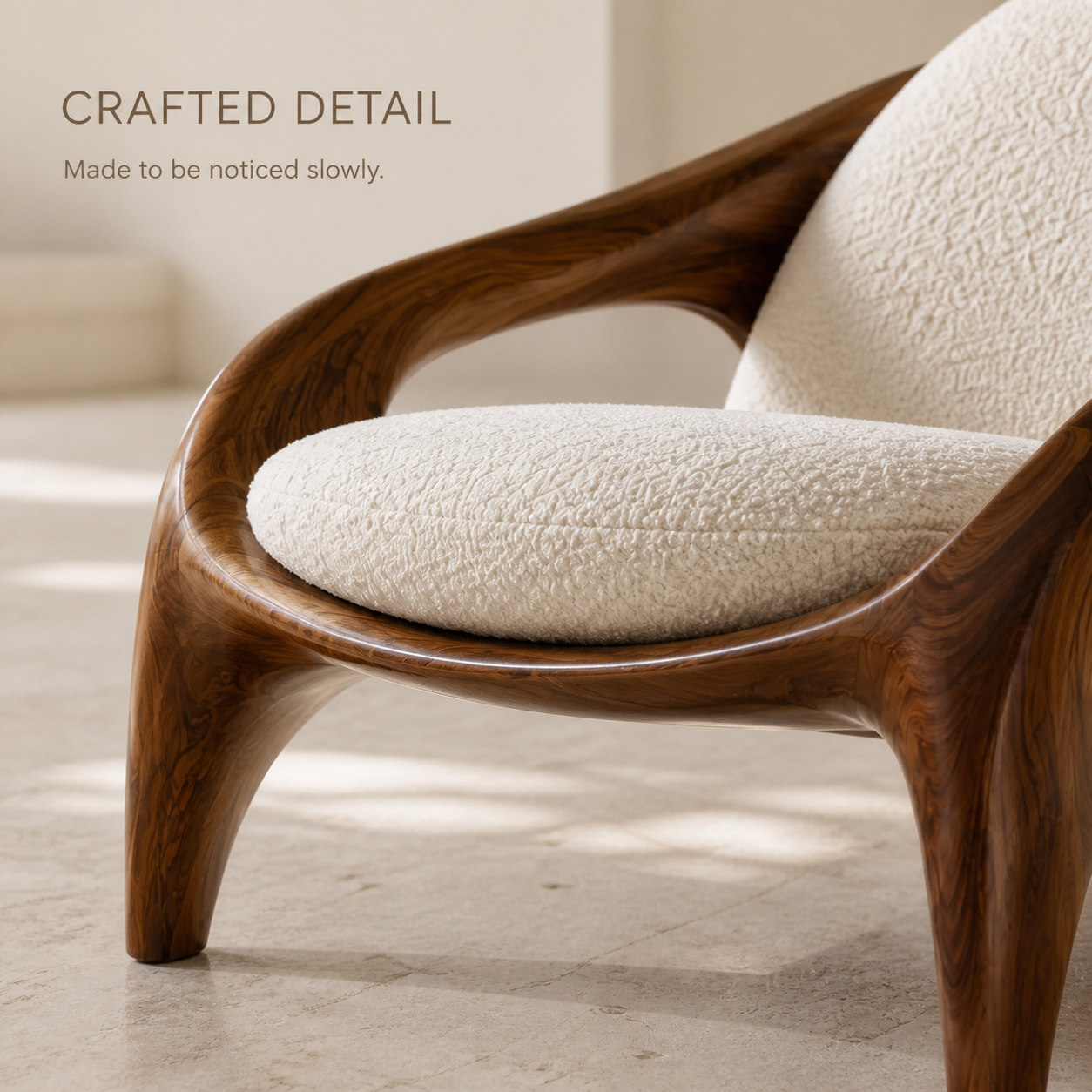 Brielle Sculpted Natural Wood Chair - Design 053 - product image 06
