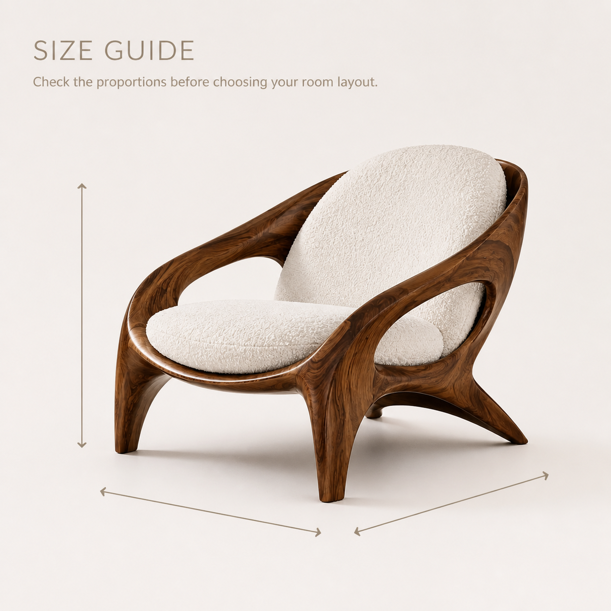 Brielle Sculpted Natural Wood Chair - Design 053 - product image 08