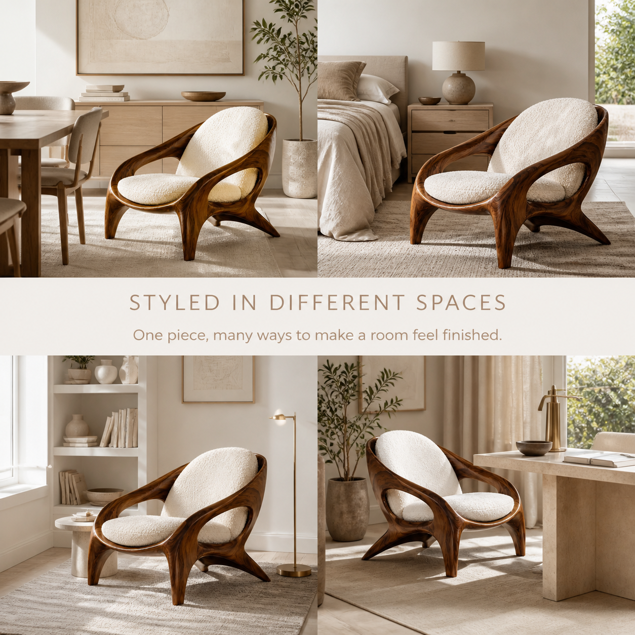 Brielle Sculpted Natural Wood Chair - Design 053 - product image 10