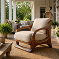 Marin Curved Natural Wood Lounge Chair - Design 054 - main view