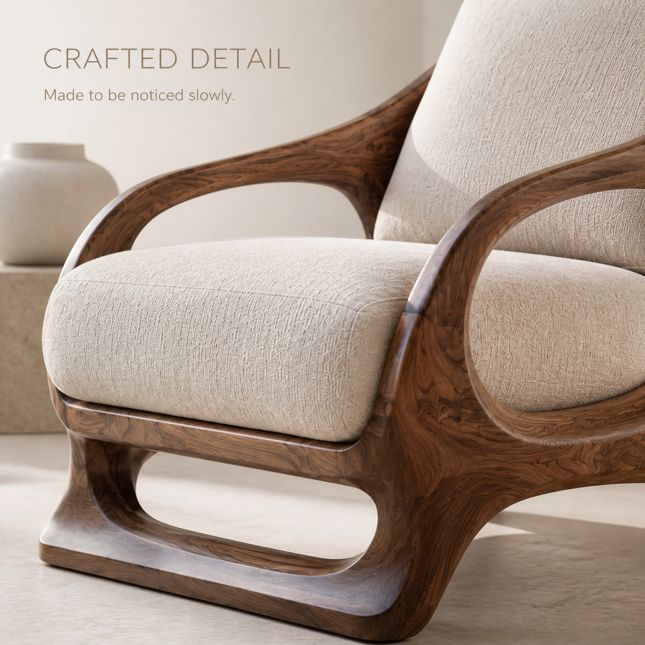 Marin Curved Natural Wood Lounge Chair - Design 054 - product image 06