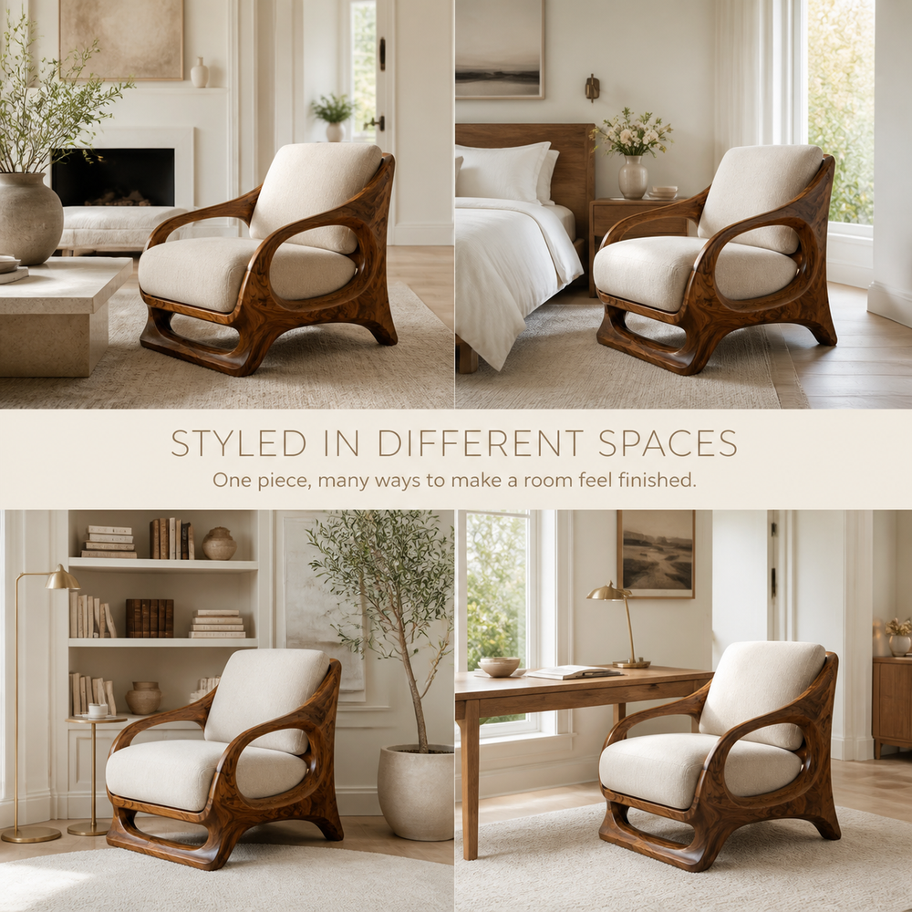 Marin Curved Natural Wood Lounge Chair - Design 054 - product image 10