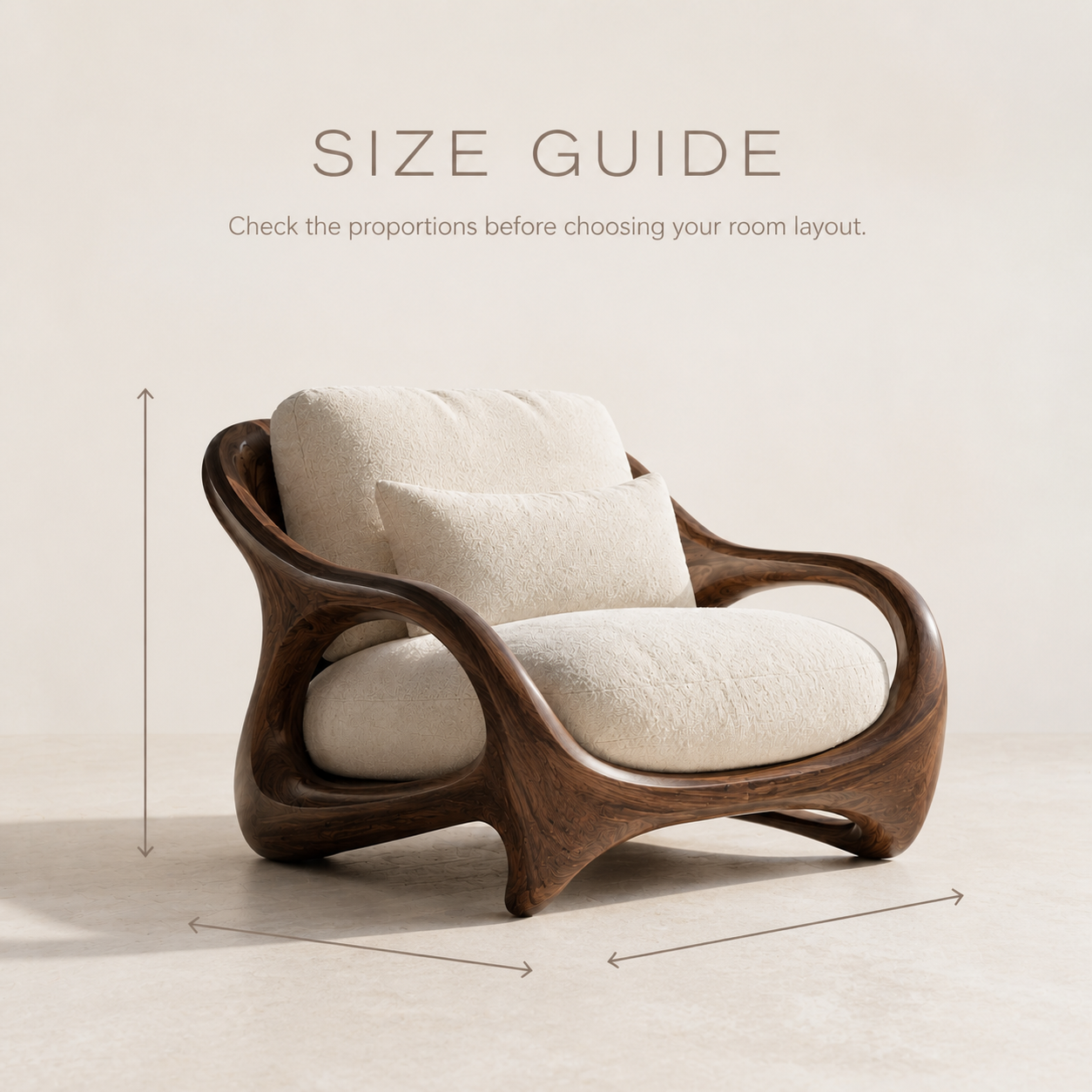 Selene Rounded Natural Wood Accent Chair - Design 055 - product image 08