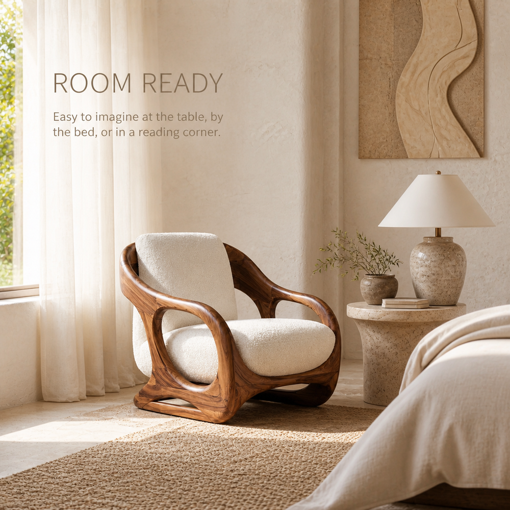 Mira Organic Natural Wood Lounge Chair - Design 057 - product image 04