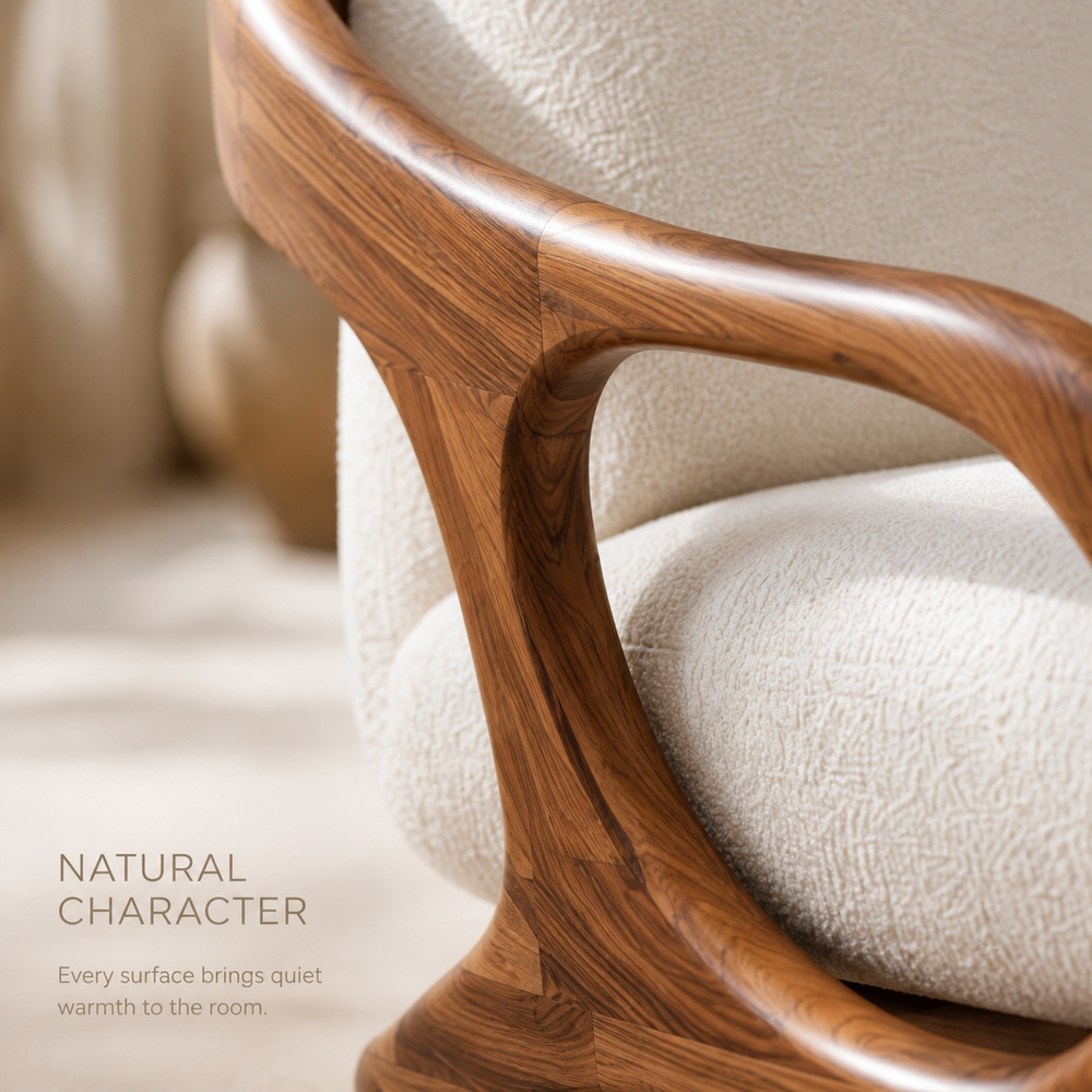 Mira Organic Natural Wood Lounge Chair - Design 057 - product image 05