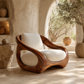Rowan Hollow Form Natural Wood Chair - Design 058 - main view