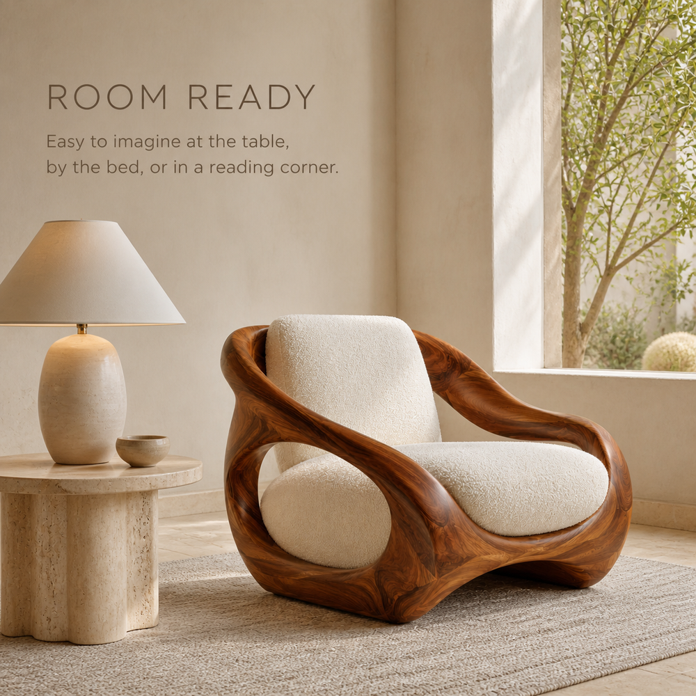 Rowan Hollow Form Natural Wood Chair - Design 058 - product image 04