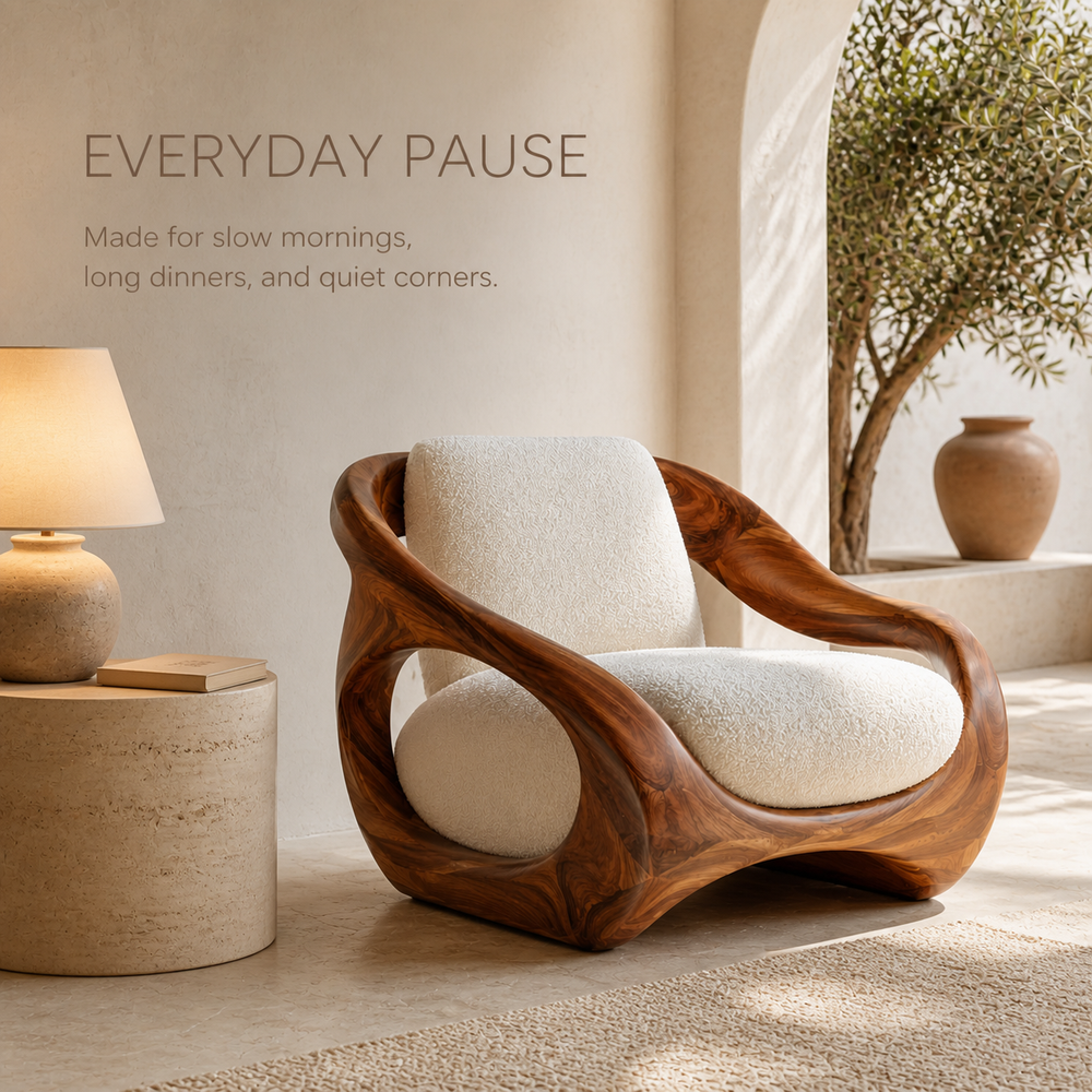 Rowan Hollow Form Natural Wood Chair - Design 058 - product image 07