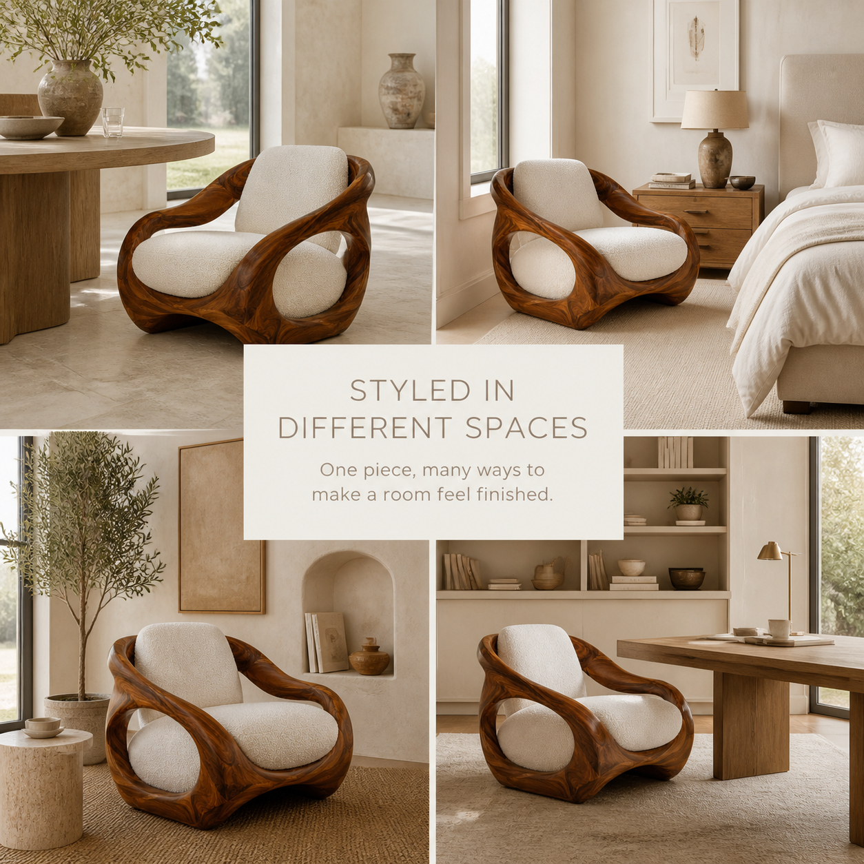 Rowan Hollow Form Natural Wood Chair - Design 058 - product image 10